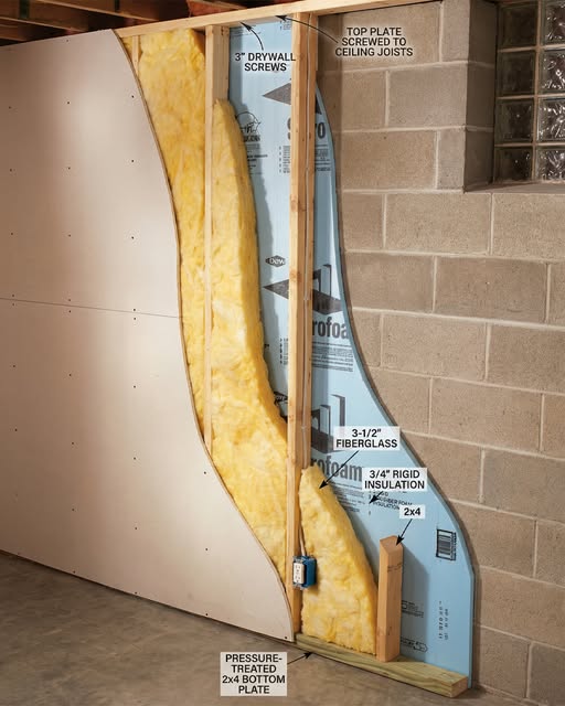 Enkel steens wand isloleren